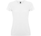 Camiseta Deporte Entallada Manga Corta para Mujer Roly Montecarlo , Poliéster Piqué, 150g/m²
