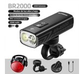 2000 Lumens CYCLAMI Bike Headlight Bicycle Flashlight Handlebar Type-C MTB Road Highlight BR2000 Front Lamp Light Aluminum Alloy