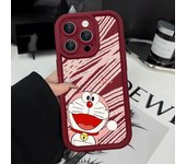 Cartoon D-Doraemon Phone Case for Apple iPhone 13 Mini 12 Pro 14 Plus XS Max 8 7 11 Pro XR SE 15ProMax Square Liquid Soft Cover