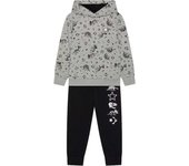 Conjunto Converse Dinos para niños en color gris