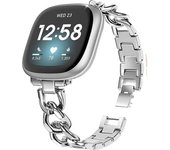 Chain Metal Watch Band For Fitbit Versa 4 Strap Fitbit Sense Fitbit Versa 3