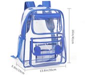 Mochila escolar de gran capacidad, mochila de viaje para exteriores, mochila impermeable de PVC transparente
