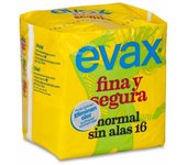 Evax Fina & Segura Compresa Normal Sin Alas, 16 Uds