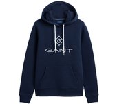 GANT Ladies Hoodie - Lock Up Sweat Hoodie, Sudadera con capucha, Logotipo bordado