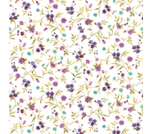 Papel Pintado Floral Delicado Lila