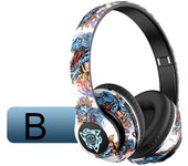 LED Graffiti Foldable Wireless Bluetooth Headphones Noise Canceling Super Bass Headsets Gamer Earphones Support TF With HD Mic