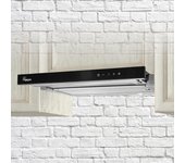 Akpo wk7lightglasstouch60cz campana 220 m³/h semintegrada (extraíble) negro e