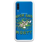 Funda original compatible con Samsung Galaxy A70 - Rick y Morty Logo Acid