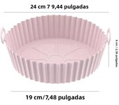 24/20cm Silicone Air Fryer Baking Basket Round Liner Reusable Airfryers Tray Pizza Plate Fried Chicken Oven Grill Pan Mat Access