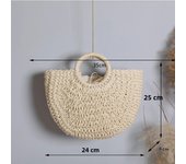 Yogodlns New Fashion MOON Straw Handbags Women Summer Beach Bag Rattan Bag Handmade Vintage Woven Handbag For Women bolsa femme