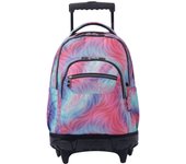 Totto Mochila escolar ruedas  Renglones -Dimensiones:32 x 45.5 x 18 cm-Material:Poliester reciclado