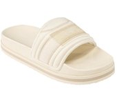Chanclas Fila Morro Bay Zeppa Lounge Slipper woman con plataforma gris ostra chanclas Fila para playa y piscina