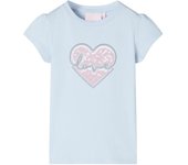 Camiseta Infantil Azul Claro 104