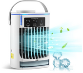 Aire acondicionado portátil, miniventilador de refrigeración, humidificador de agua helada con USB de 700ml, viento fuerte para dormitorio y hogar