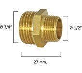Machones reductores pulidos 3/4 a 1/2