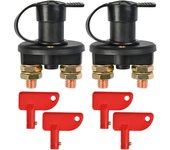 Aislador de batería eléctrica para coche, 2 uds., 12V/24V, interruptor de llave desmontable, coche, camión, barco