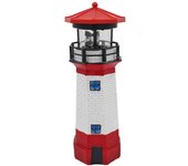 Faro LED giratorio, luz de paisaje, luz exterior impermeable, luz solar, lámpara decorativa, adornos para jardín y patio