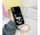 Sanrio Kuromi Phone Case iPhone 15 14 13 12 11 Pro Max XR XS MAX Lovely Anti Fall Cover Built in phone holder and mirror