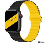 Silicone magnetic watch band compatible with Apple Watch 38/40/41mm42/44/45/49mm, sports band compatible with iWatch 987654321SE