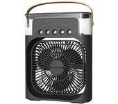 Ventilador de aire acondicionado portátil, minienfriador de aire evaporativo, con luces Led de 7 colores, temporizador de 1/2/3 horas, 3 velocidades de viento