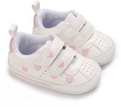 Zapatillas De Bebé Primera Marcha Suaves Y Cómodas Para Niña Prewalker With Suela De Goma Todoterra Para 0-18 Mes Cierres De Corretas De Encajes