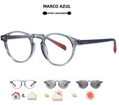 LM  Anti Blue Light Glasses Photochromic Men Gaming Round Blocking Blue Ray Classic TR90 Women Protection Eyeglasses Computer