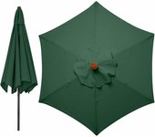 Cubiertas de repuesto para sombrilla, 3 metros, 6 brazos, cubierta de repuesto para sombrilla de jardín, cubierta de repuesto para sombrilla, solo cubierta (verde)