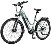Bicicleta Eléctrica Fafrees FM8 Pro, Neumáticos de Aire de 27.5 Pulgadas, Motor Central de 36V 250W, Velocidad Máxima de 25km/h, Batería de 14.5Ah, Autonomía de 100-120km, Tiempo de Carga de 6-8 Horas, Impermeable - Verde