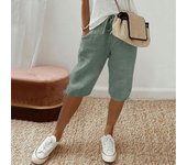 Women's Casual Pockets Elastic Drawstring Casual Pants Leg Drawstring Five Pants Pant Pants for Women Women’s Pants Women’s Pant