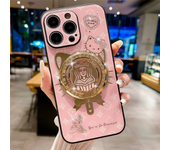 Magnetic Glitter Metal Ring Phone Case For iPhone 14 Plus 13 12 11 Pro Max Shockproof Glossy Case