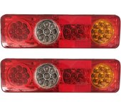 Luz trasera para Coche, 2 unidades, 12 V, 36 Luces LED traseras, 6 funciones, para remolque, caravana, camión, lámpara trasera