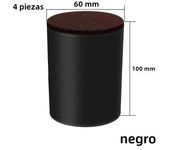 4PCS Round Carbon Steel Furniture Heightening Foot Pad Wear resistant skid Table Bed Coffee Table Sofa Leg Risers Floor Protecto