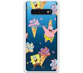 Funda original compatible con Samsung Galaxy S10 Plus - Bob Esponja y Patricio Helados