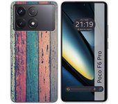 Tumundosmartphone Funda Silicona para Xiaomi Poco F6 Pro 5G diseño Madera 10 Dibujos