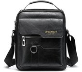 Bolso para Hombre, Bolso Bandolera de Cuero para Hombre, Bolso Mensajero, Mochila de Ocio, Bolso de Viaje de Trabajo Deportivo（22*26*6cm）