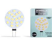 Barcelona LED Bombilla LED G4 bi-pin circular plana 12V AC/DC - 2,5W