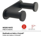 GEDY A2261400000 CANARIE Percha Negro Mate