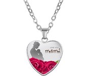 Mamá Corazón Collares para las mujeres Plata esterlina birthstone collar abuela madre Hija Colgante