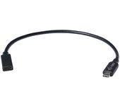 i-tec C31EXTENDCBL, USB 3.1 Type-C, USB 3.1 Type-C, Macho/Hembra, 0,3 m, Negro