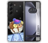 Funda Silicona Transparente para Samsung Galaxy Z Fold 5 5G diseño Cabra Dibujos