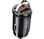 Cargador de Coche Mini QC3.0 PD de 100W/200W Voltaje de 12-24V Carga rápida USB Type C
