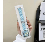Watch strap+Case+glass For apple watch band 44mm 40mm 38/42mm Candy bracelet iwatch ultra2 49mm serie 9 8 7 6 5 4 3 Se 41mm/45mm