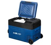 Muvip nevera compresor portatil blue 22 litros - temperatura entre -20º/+20º - 60w - doble zona - asas de transporte y tirador - ruedas - compresor silencioso - color azul