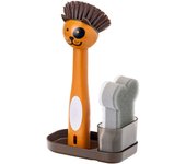 VIGAR® - Set Limpieza para Comedero de Perros y Gatos - Conjunto para Tener Siempre Limpio el Comedero del Perro o Gato - Cepillo Lavaplatos Comedero Perros Original - Resistente y Eficaz - Cepillo Fibras Duras y Resistentes
