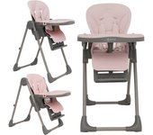 Olmitos Trona bebe multi posición ligera- Ajuste de altura y reclinable - Doble bandeja extraíble 3 posiciones - Funda de Polipiel Acolchada fácil limpieza- Arnés 5 Puntos hasta 3 años