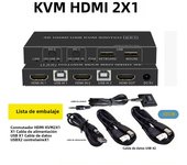 HDMI KVM Switch 4K 60Hz 4-port USB KVM HDMI Switch selector Box USB 2.0 and HDMI 2.0 Switch KVM HDR for mouse,keyboad,monitor