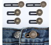 6 Pcs Jeans and Pants Button Extenders: Universal Waist Expander for Women and Men, Instant Belt Extension Solution