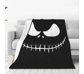Skellington White Trend Style Funny Fashion Soft Throw Blanket Halloween Jack Tim Burton Skellington Danny Elfman Film Media