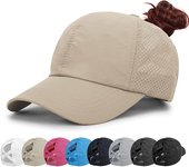 Gorra de béisbol para mujer, gorra para el sol con cola de caballo, gorras de golf para mujer, gorras ajustables con diseño entrecruzado