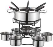 Fondue Pot Set Stainless Steel Lightweight Sturdy Multipurpoise Stable Home Portable for Party Picnic Wedding Camping Outside